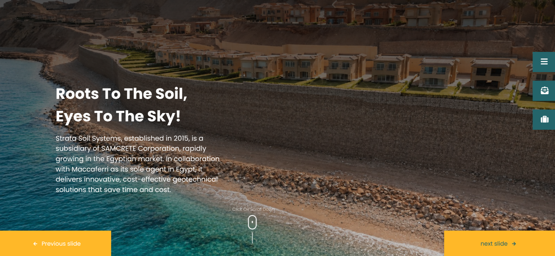 Starta Egypt web development project screenshot